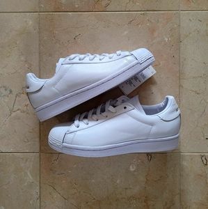 NWT Adidas Superstar Minimalist White Gold Leather